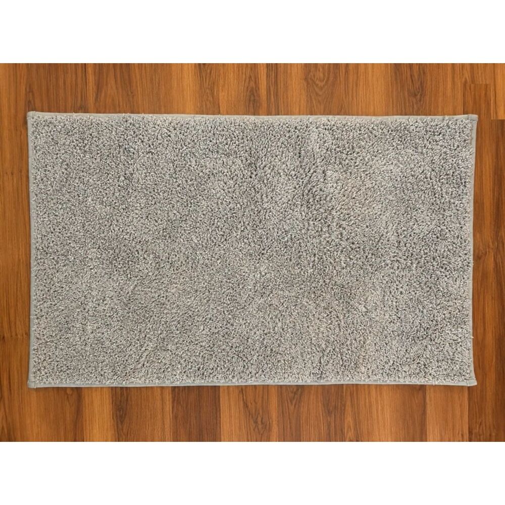 Gray Shag Bathroom Rug 36 x 20 Inches